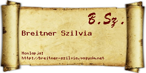Breitner Szilvia névjegykártya