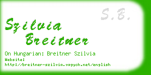 szilvia breitner business card